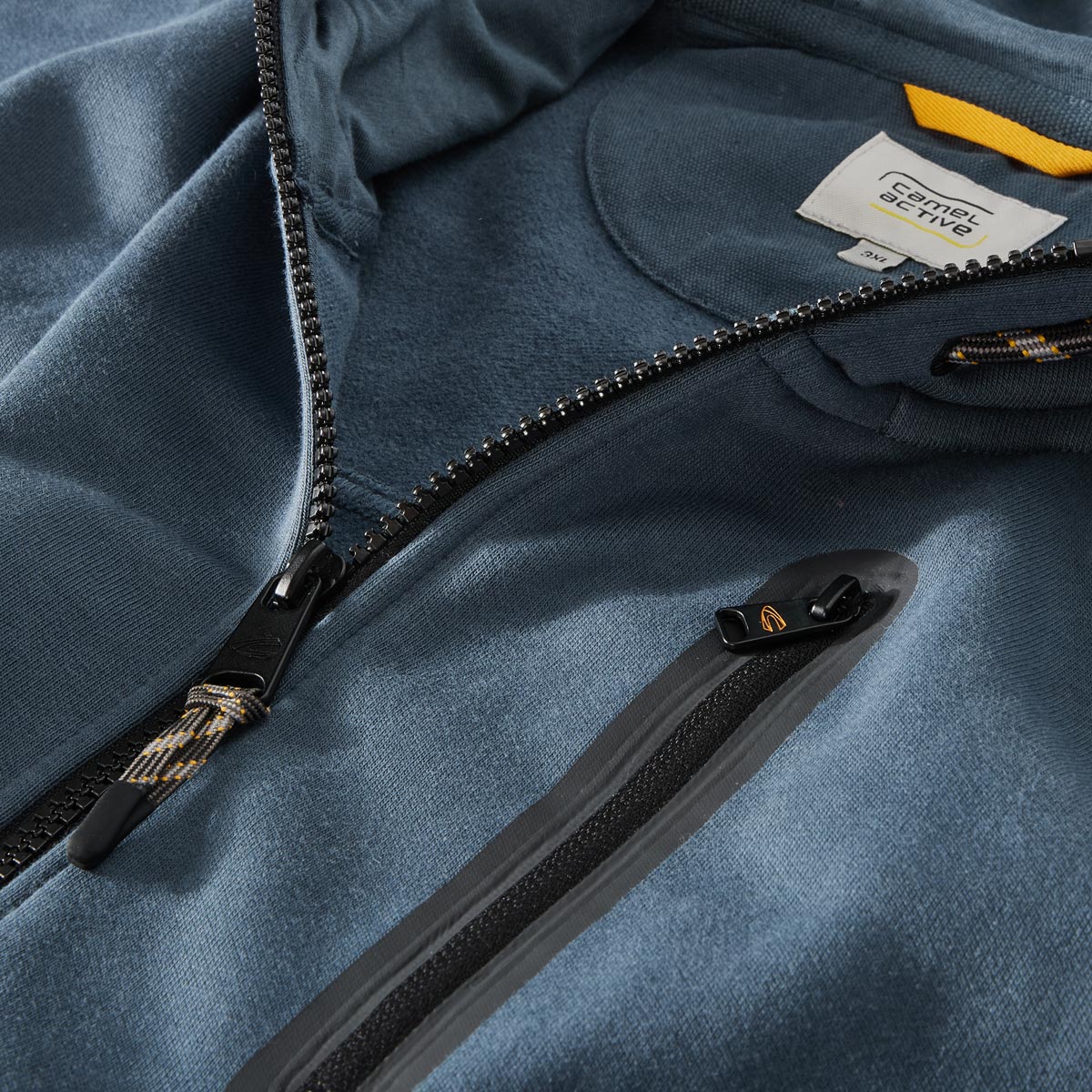 camel active Sweatjacke aus Baumwollmischung dunkelblau