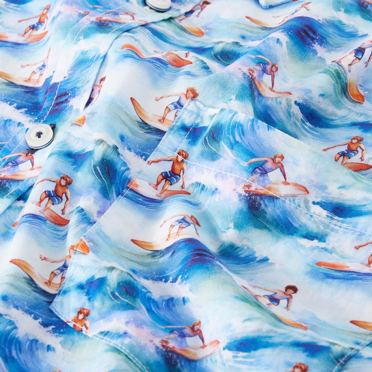 Pfundskerl Freizeithemd mit Allover-Muster dunkelblau