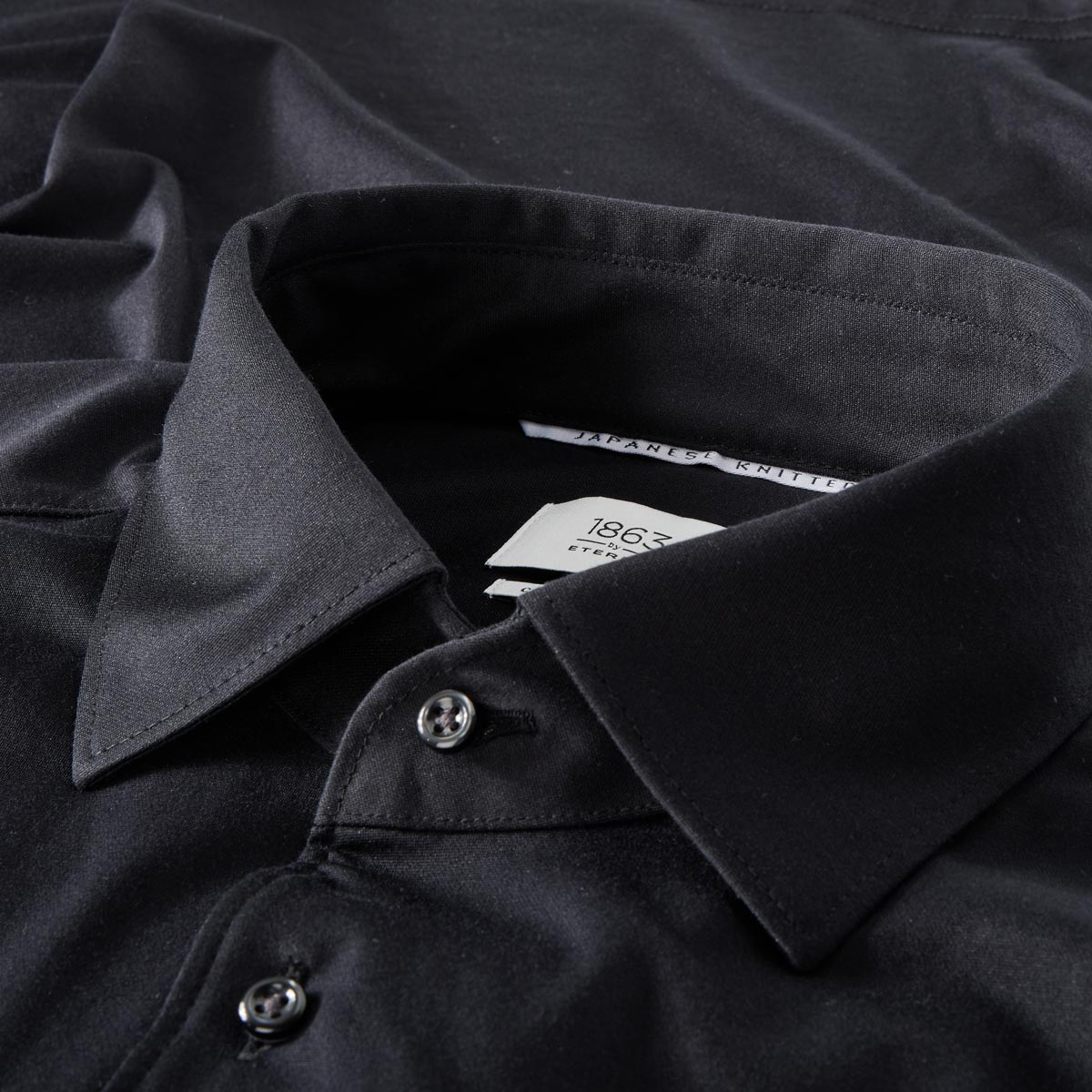 ETERNA Businesshemd aus Jersey, langarm, bügelfrei schwarz