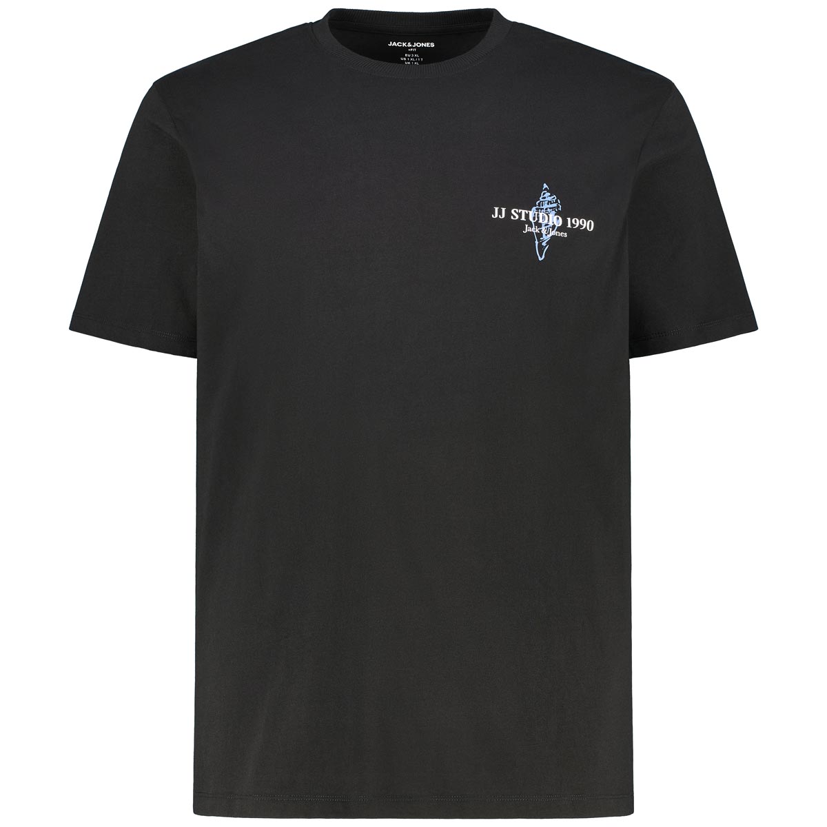 Jack&Jones T-Shirt mit Label-Print Farbe schwarz Größe: 6XL günstig online kaufen