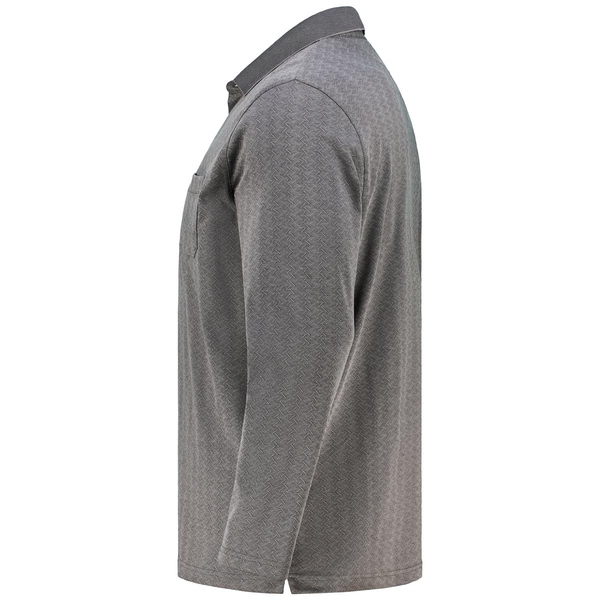 Hajo Langarm-Poloshirt mit Soft Knit schwarz