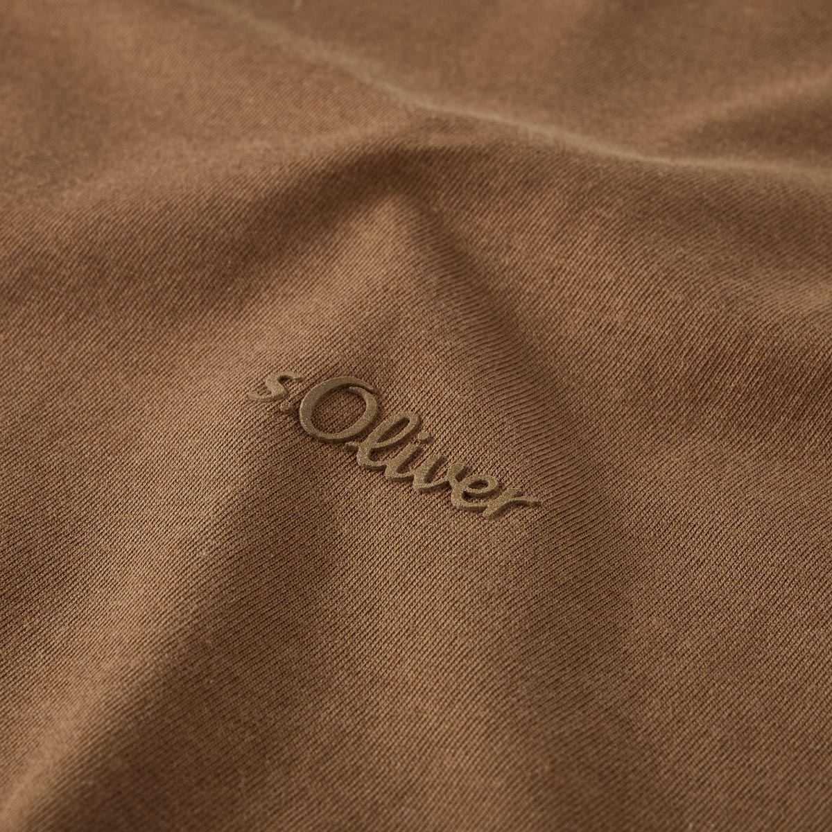 s.Oliver T-Shirt aus Baumwolle braun