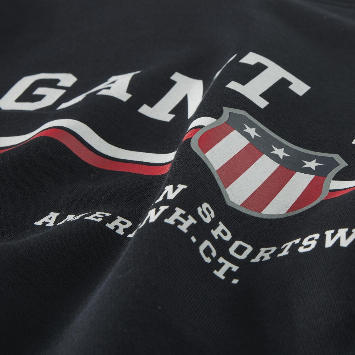Gant Sweatshirt mit Label-Print schwarz
