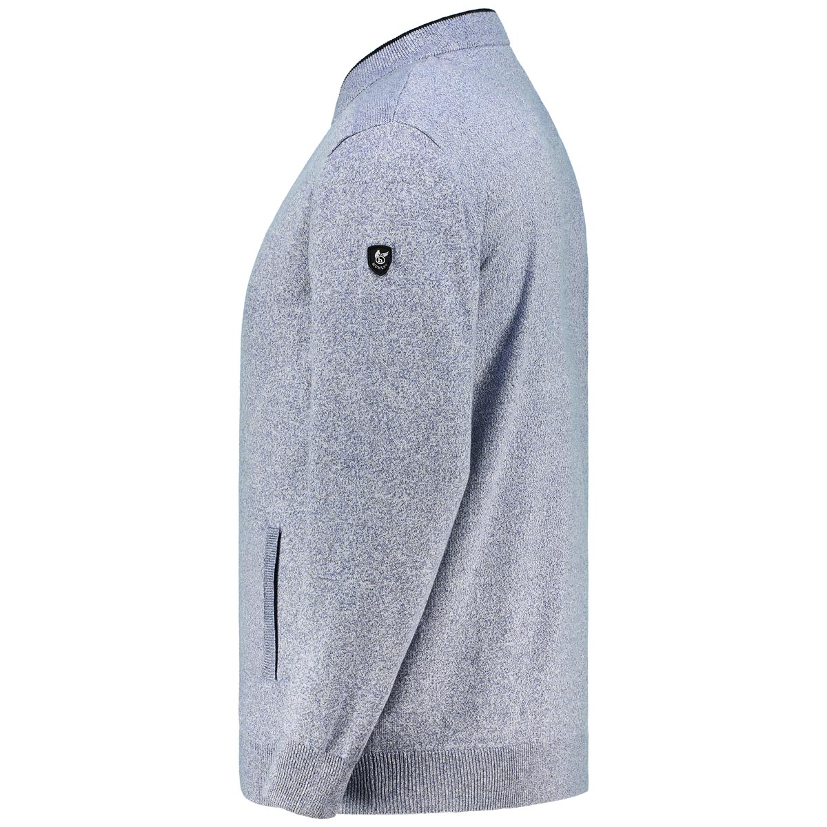 Hajo Strickjacke in melierter Optik royalblau