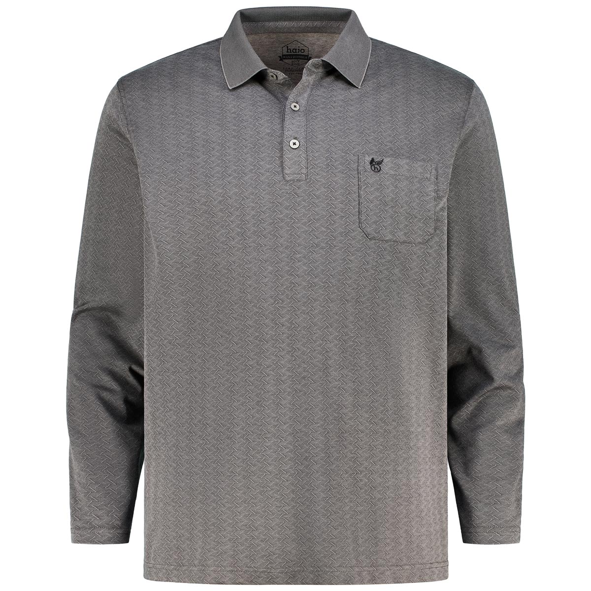 Langarm-Poloshirt mit Soft Knit