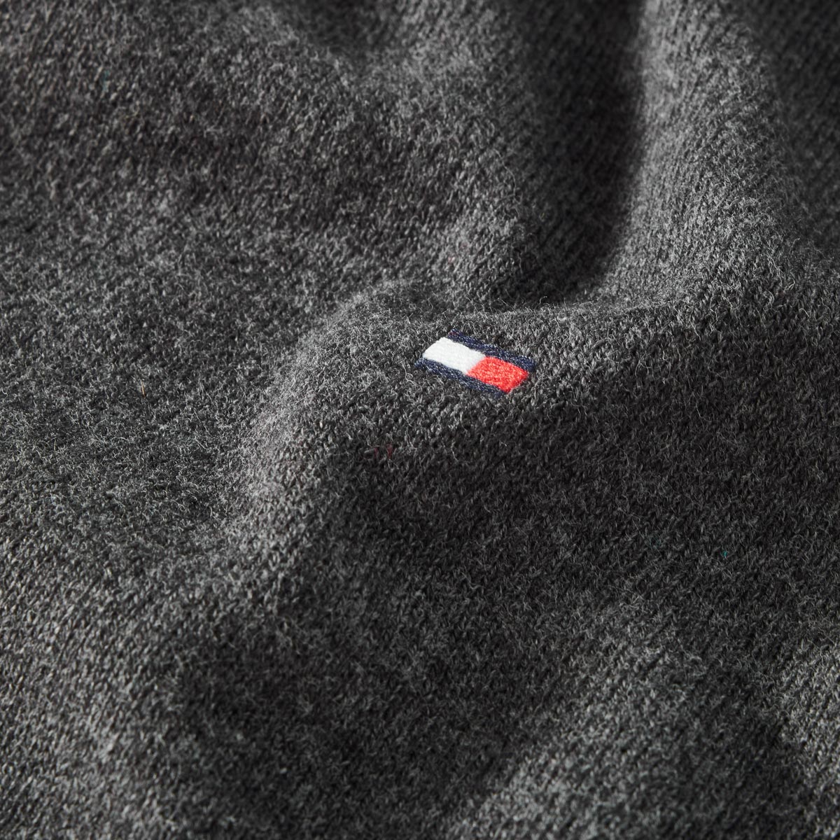 Tommy Hilfiger Feinstrickpullover mit Kaschmir anthrazit