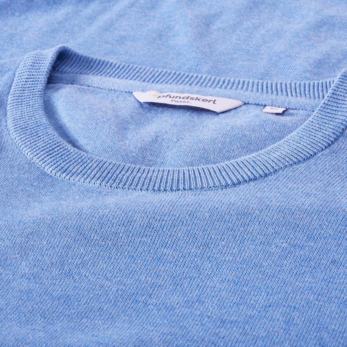 Pfundskerl Feinstrickpullover aus Baumwolle blau