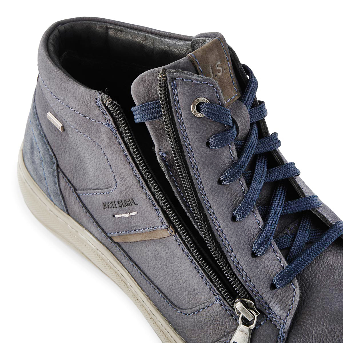 JOSEF SEIBEL Halbschuh aus Leder mittelblau