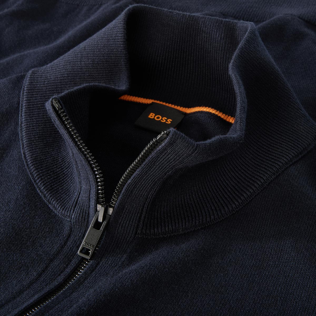 BOSS Strickjacke mit Kaschmir dunkelblau