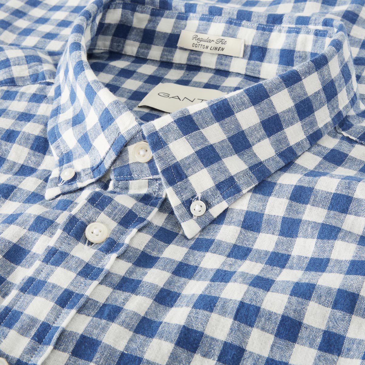 Gant Freizeithemd mit Leinen blau