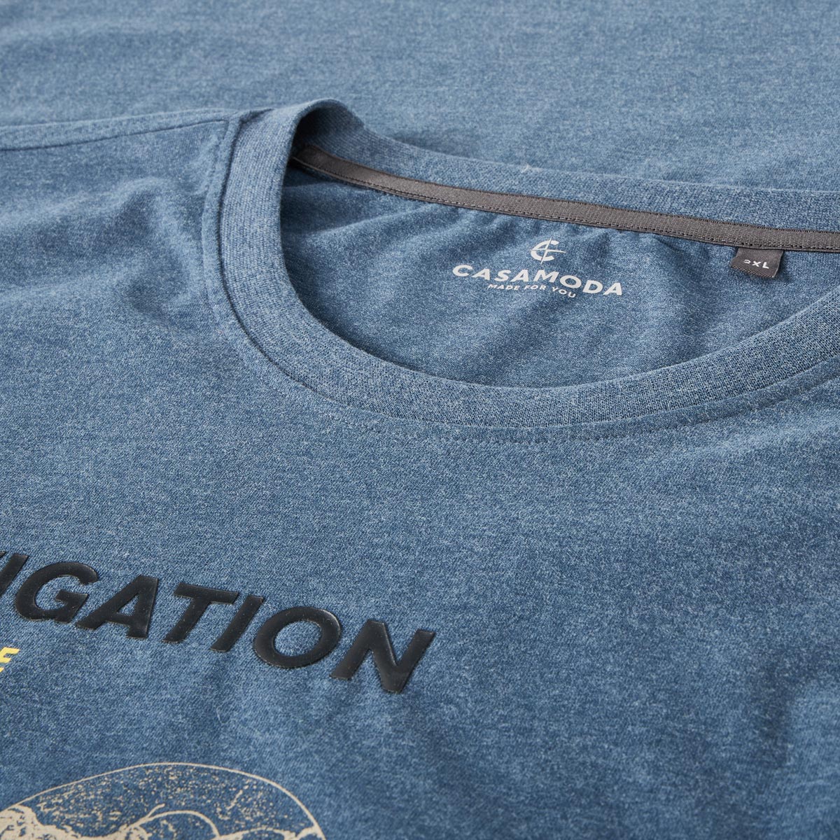 CASA MODA T-Shirt mit Print jeansblau