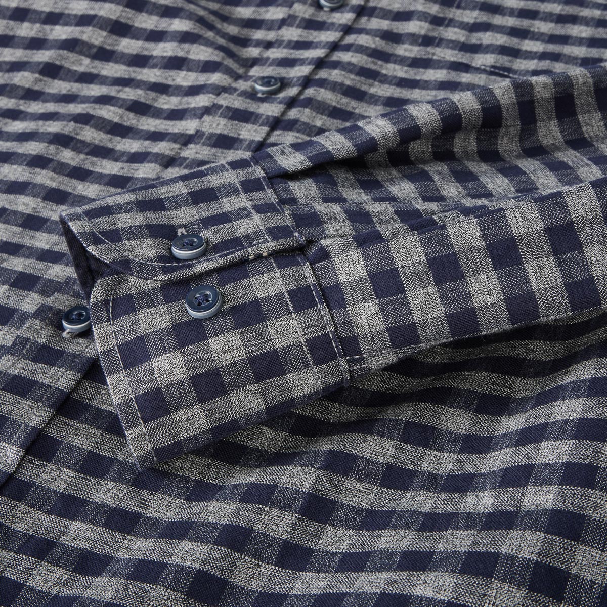 CASA MODA Freizeithemd mit Karomuster blau