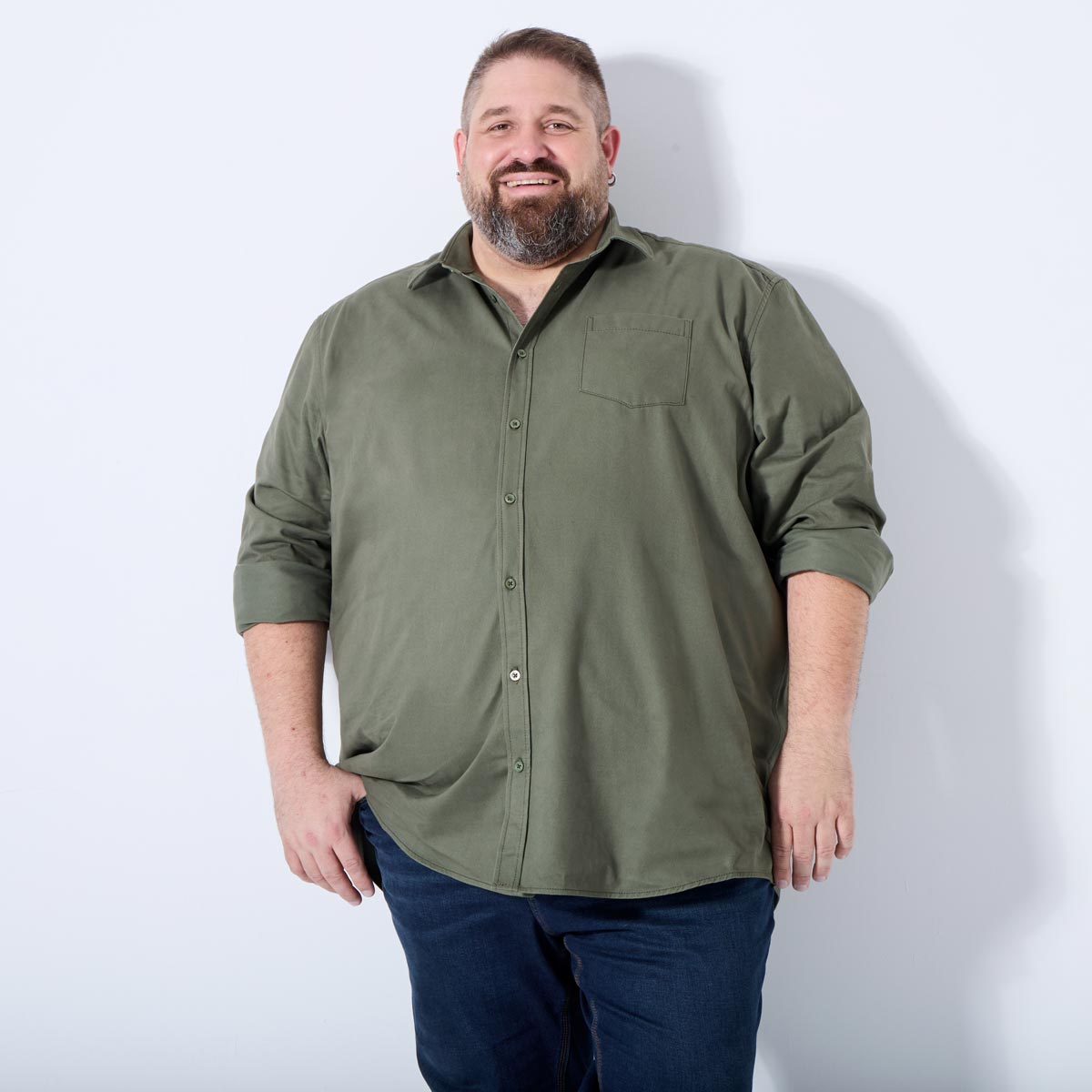 Pfundskerl Freizeithemd aus Baumwolle khaki
