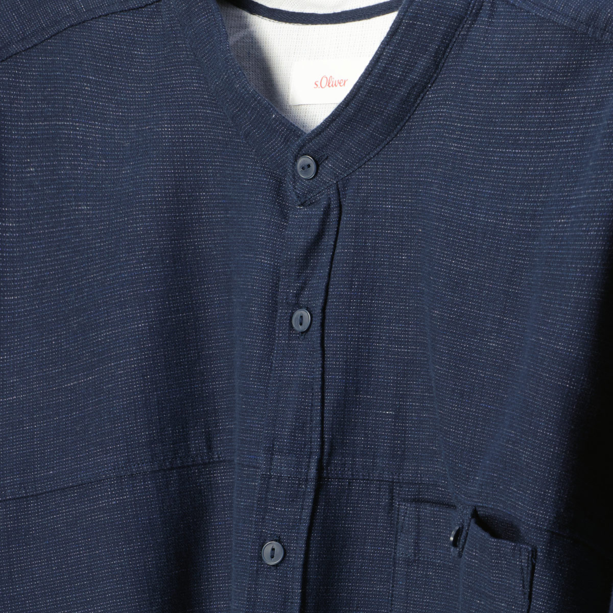 s.Oliver Freizeithemd aus Baumwolle blau