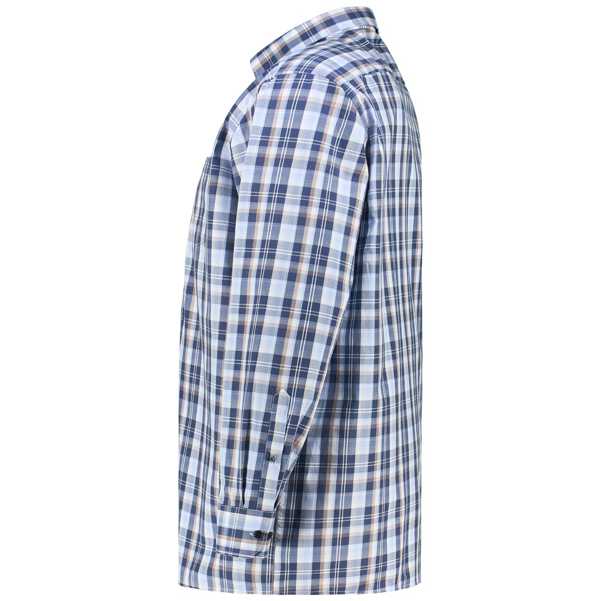 CASA MODA Freizeithemd mit Karomuster blau