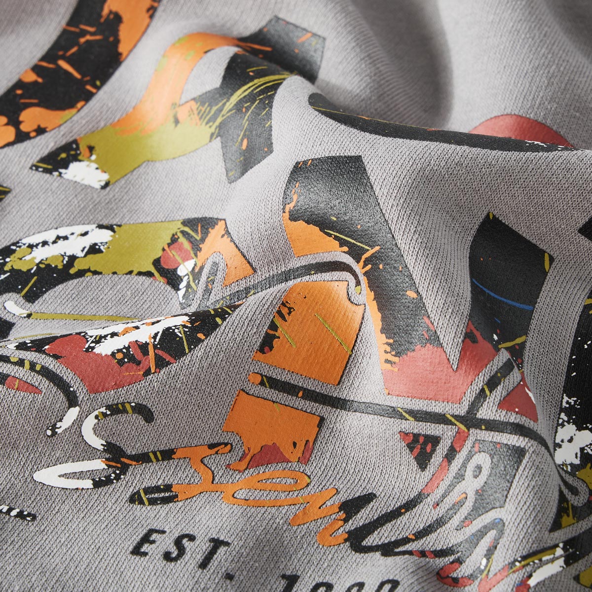 Jack&Jones Hoodie aus Baumwollmischung grau