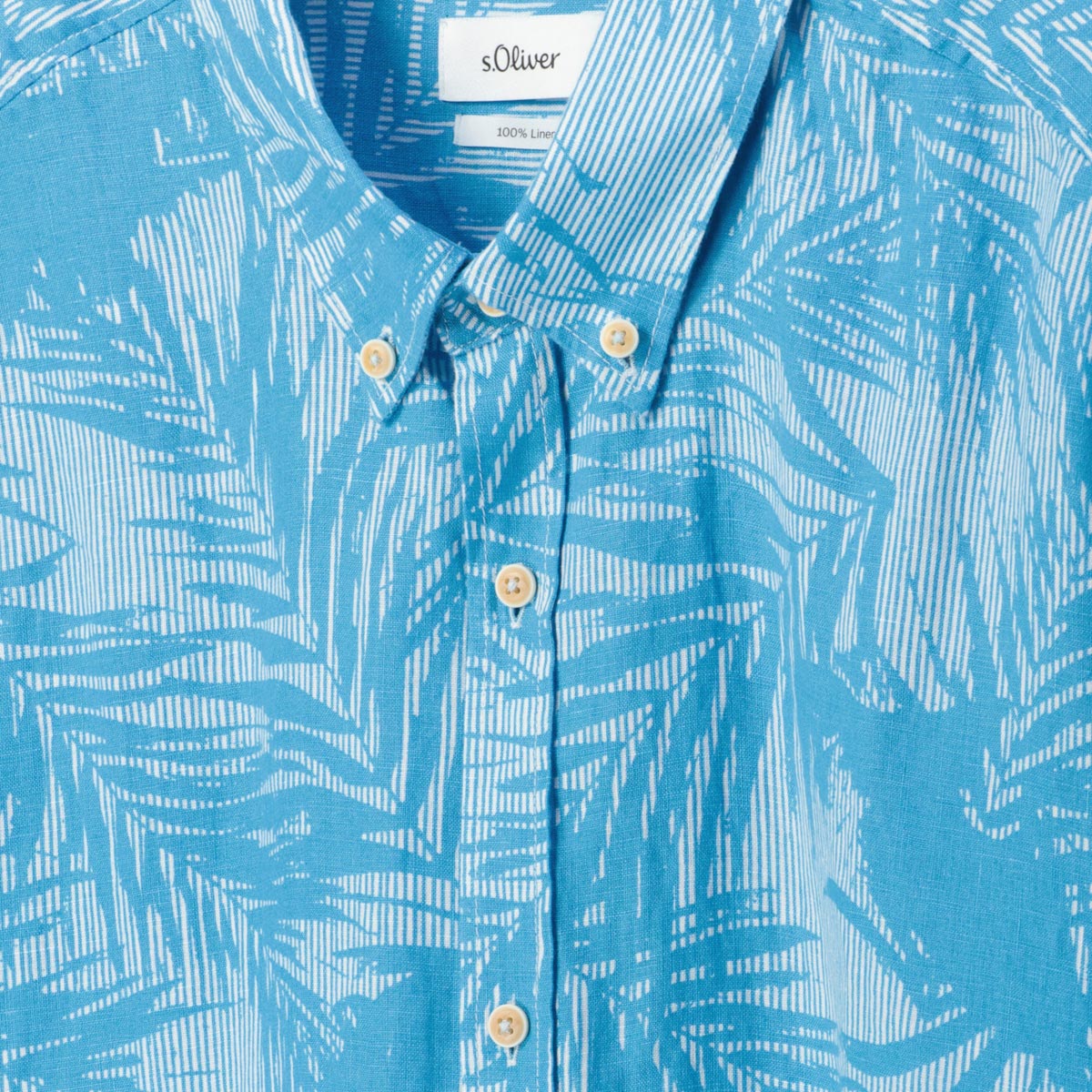 s.Oliver Freizeithemd aus Leinen blau