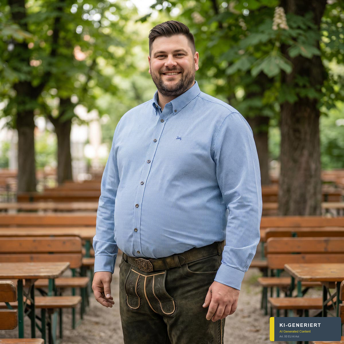 Maddox Kariertes Trachtenhemd blau/weiß