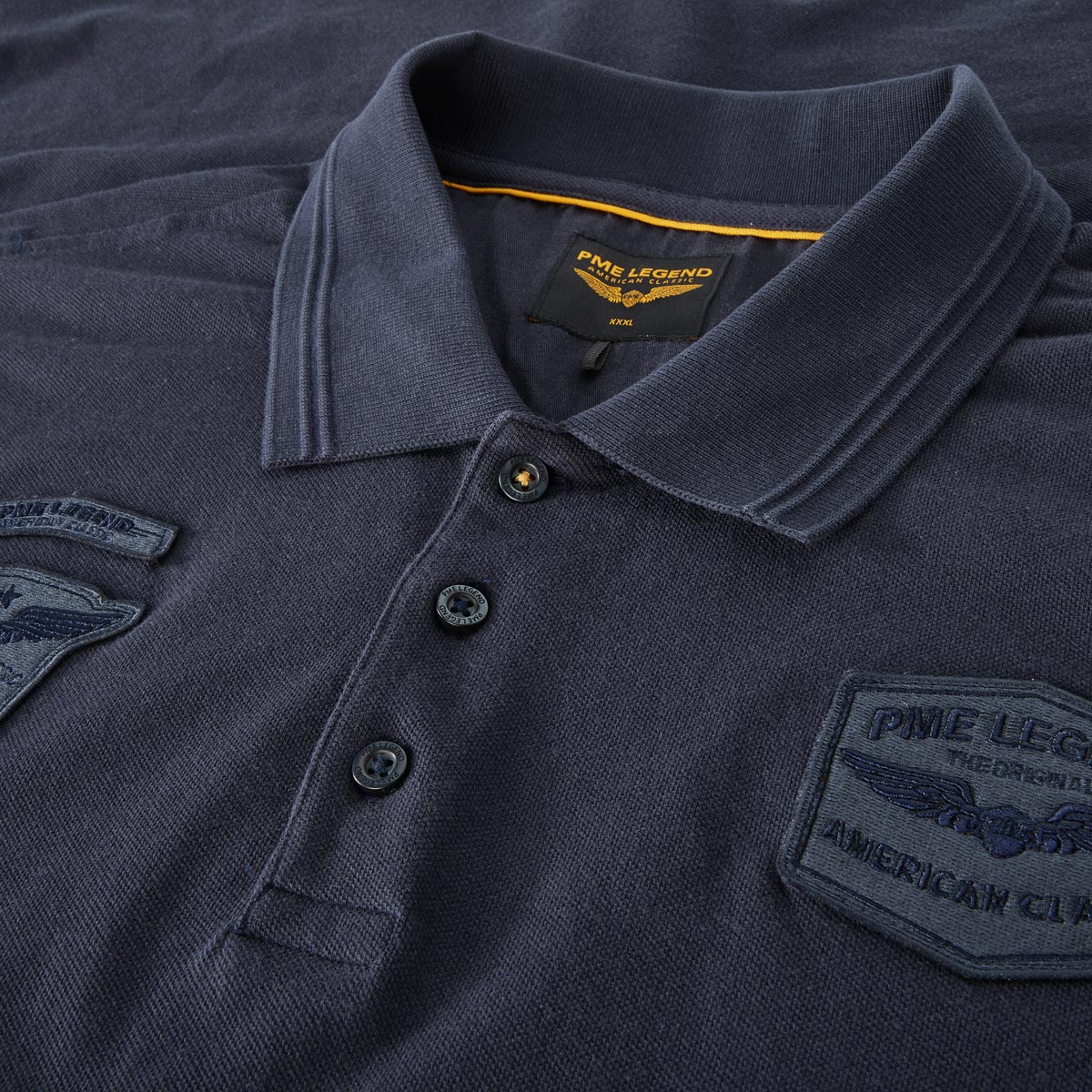 PME LEGEND Poloshirt aus Baumwolle dunkelblau