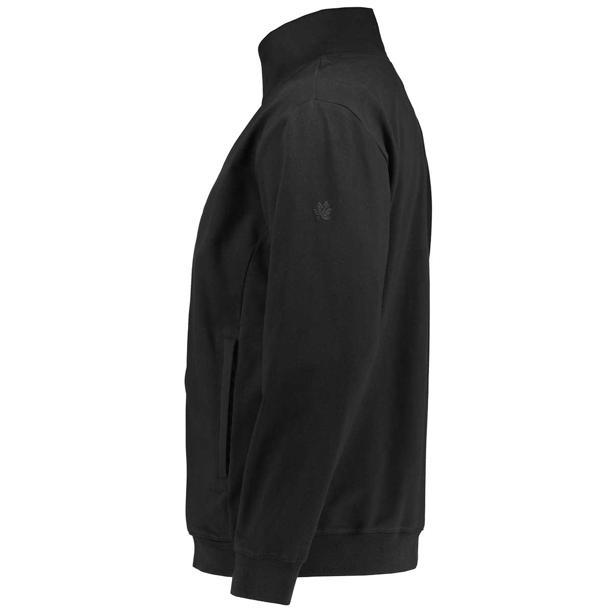 Ahorn Sweatjacke aus Baumwolle schwarz Ahorn Sweatjacke aus Baumwolle schwarz