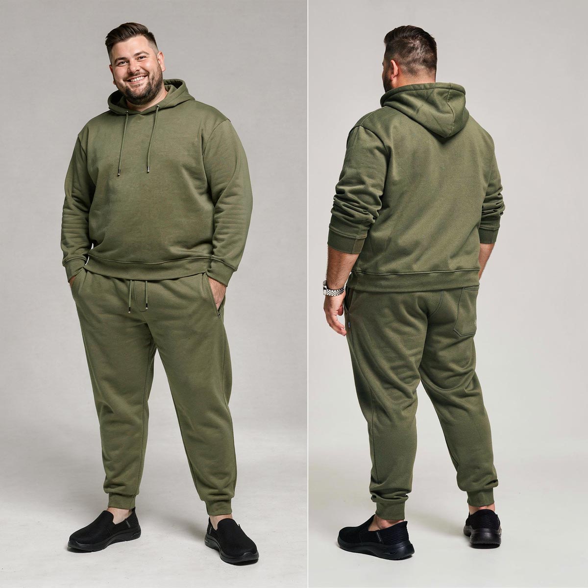 Pfundskerl Hoodie aus Baumwollmischung oliv