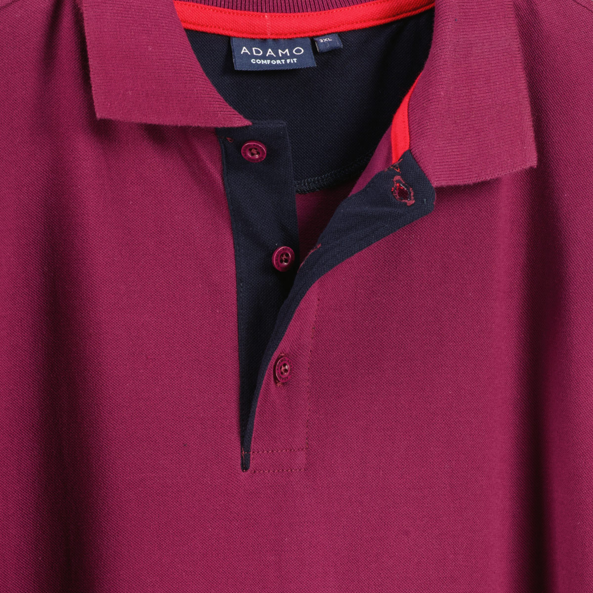 ADAMO Poloshirt mit Kontrastdetails beere
