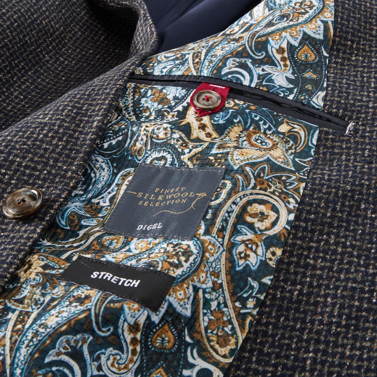 Digel Wollsakko mit Stretch blau