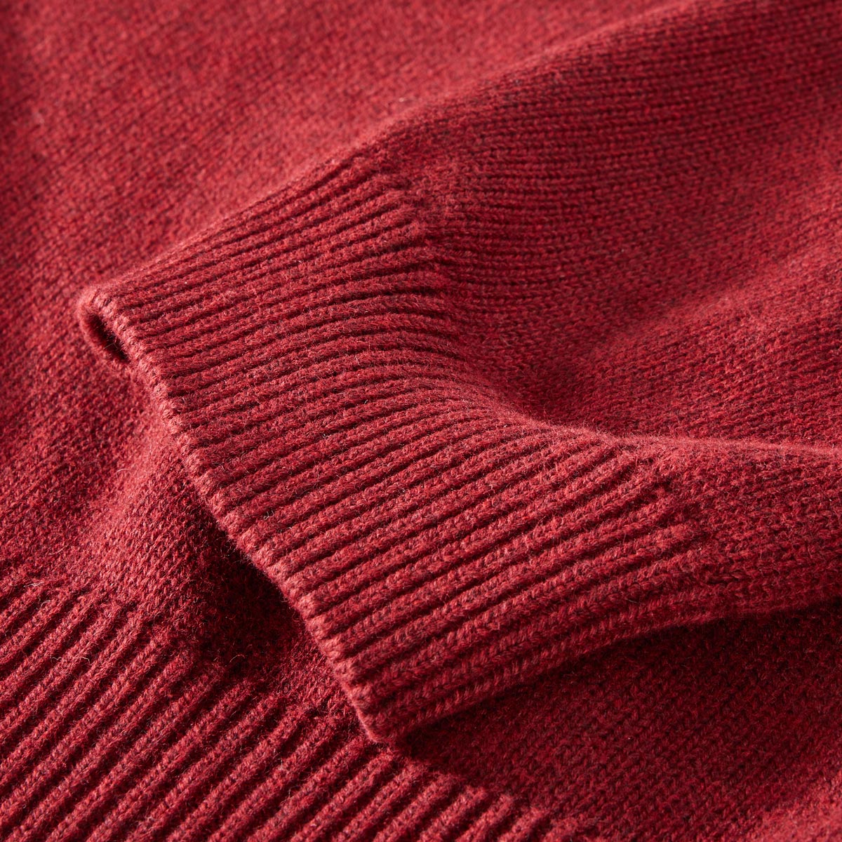 RAGMAN Rundhalspullover aus Baumwolle dunkelrot