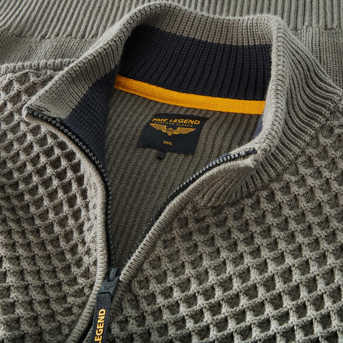 PME LEGEND Pullover mit Troyerkragen anthrazit