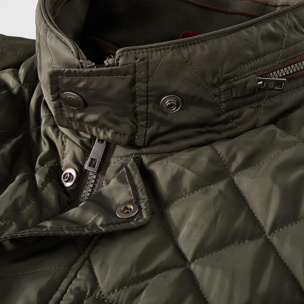 S4 Jackets Steppjacke mit Kontrastdetails, wasserabweisend grün