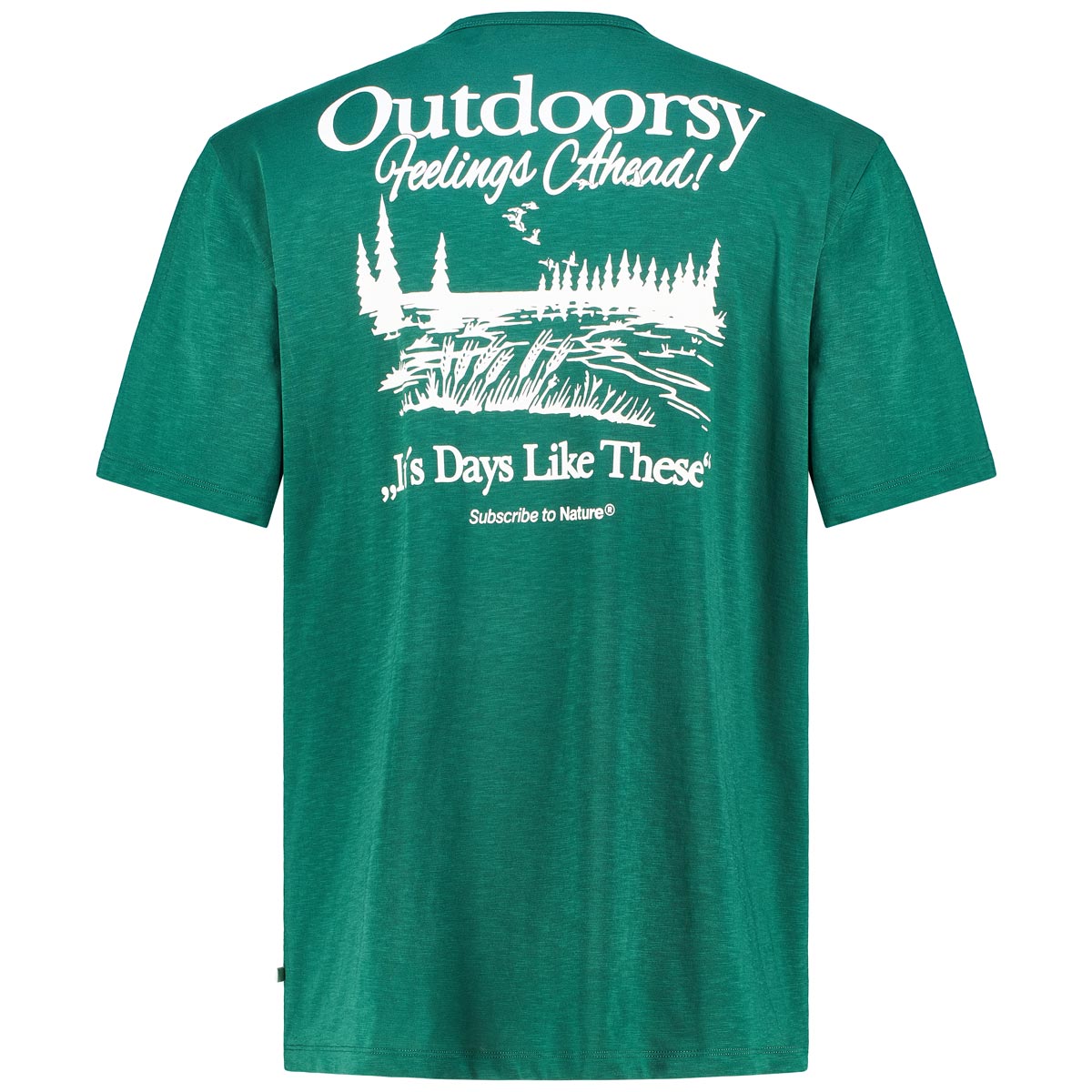 s.Oliver T-Shirt mit Print auf Vorder- und Rückseite oliv