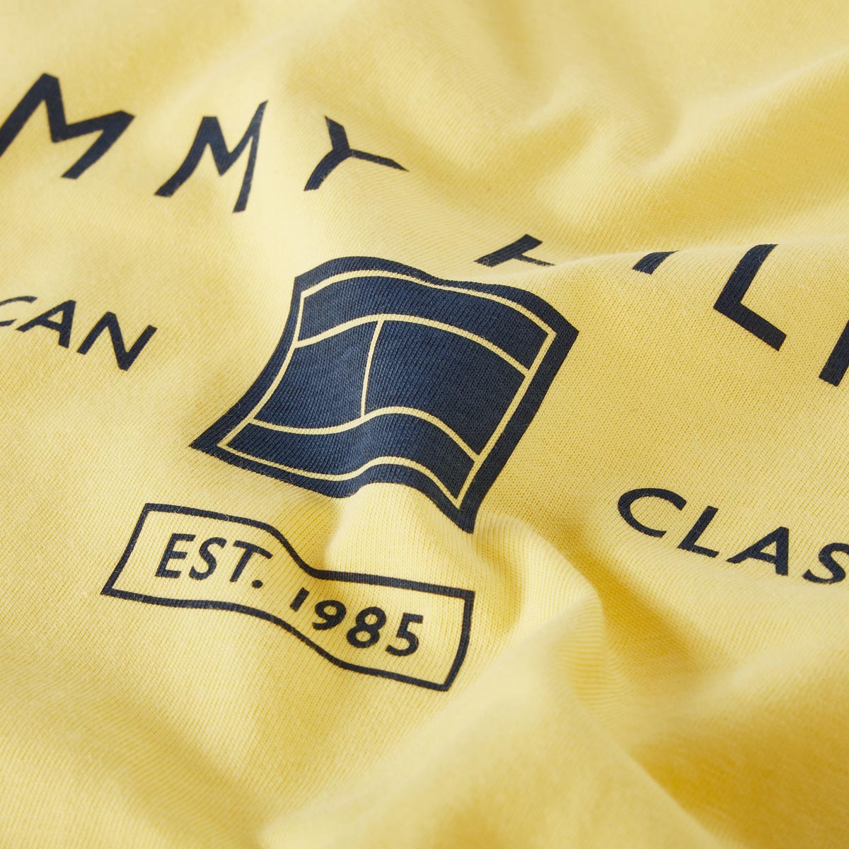 Tommy Hilfiger T-Shirt mit Label-Print gelb