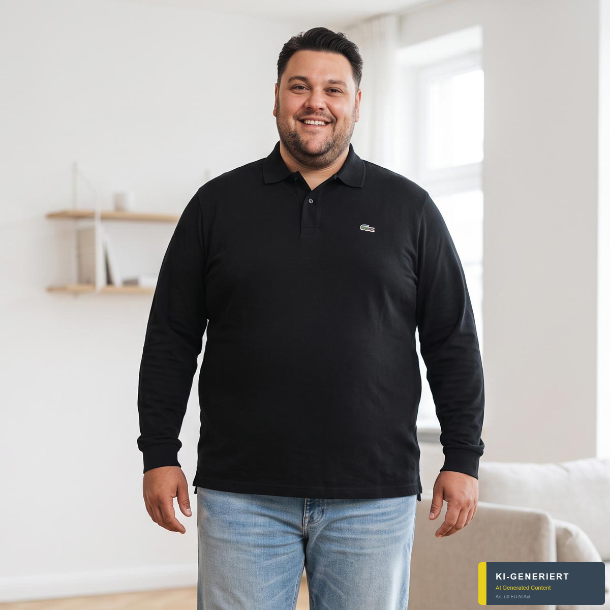 LACOSTE Poloshirt aus Baumwoll-Piqué schwarz