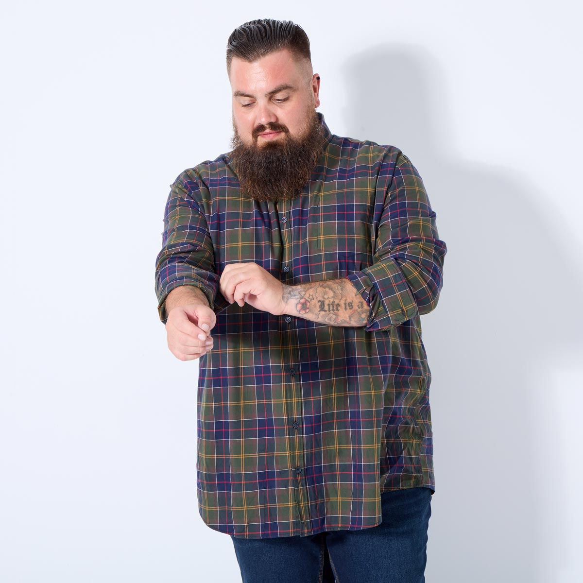 Pfundskerl Kariertes Freizeithemd blau