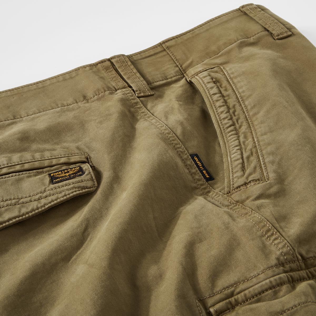 PME LEGEND Stretch-Cargo-Hose, Regular Fit oliv