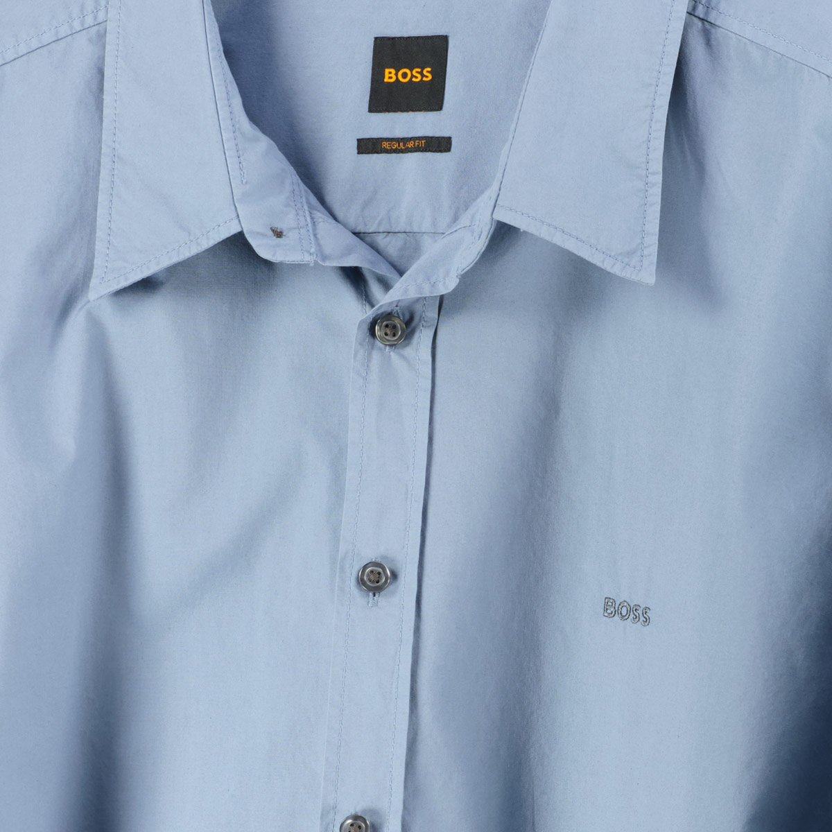 BOSS Freizeithemd mit Biobaumwolle graublau