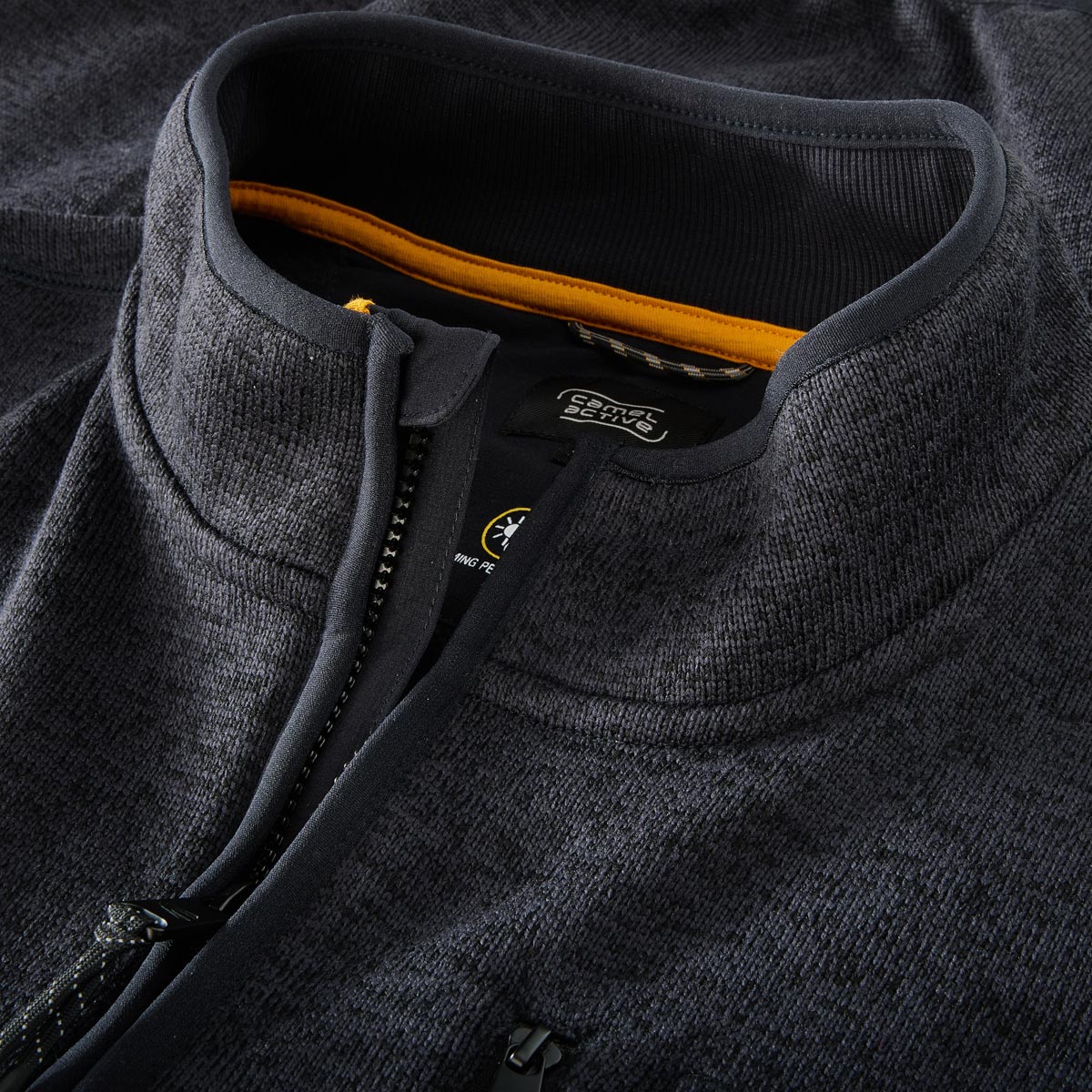 camel active Strickjacke mit Elasthan dunkelblau