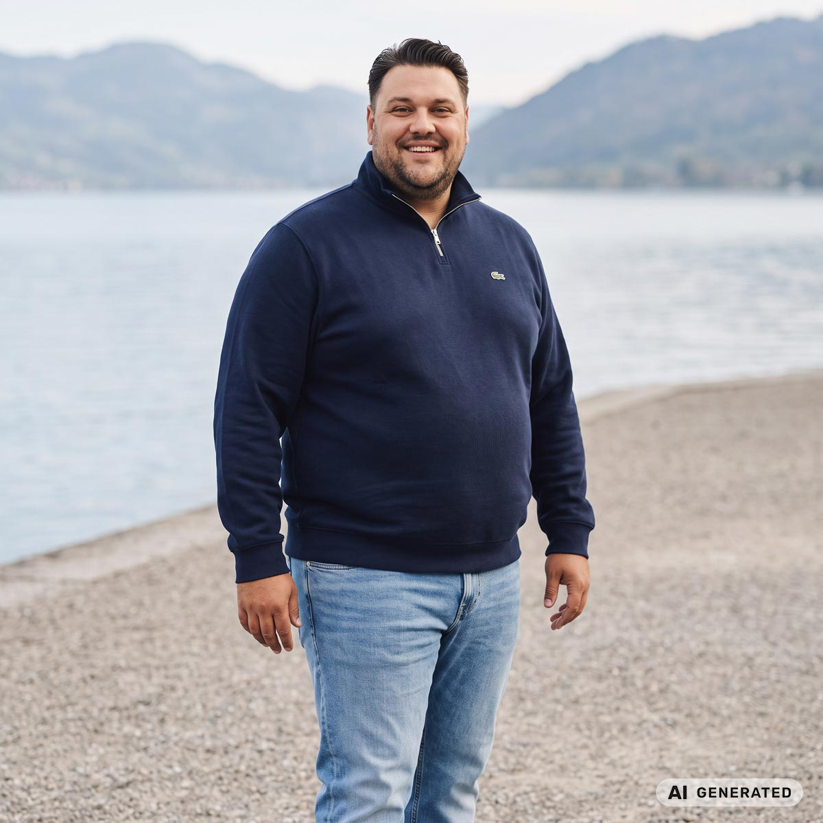 LACOSTE Sweatshirt aus Biobaumwolle marine