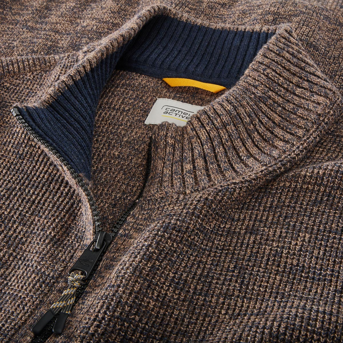 camel active Strickjacke mit Struktur braun