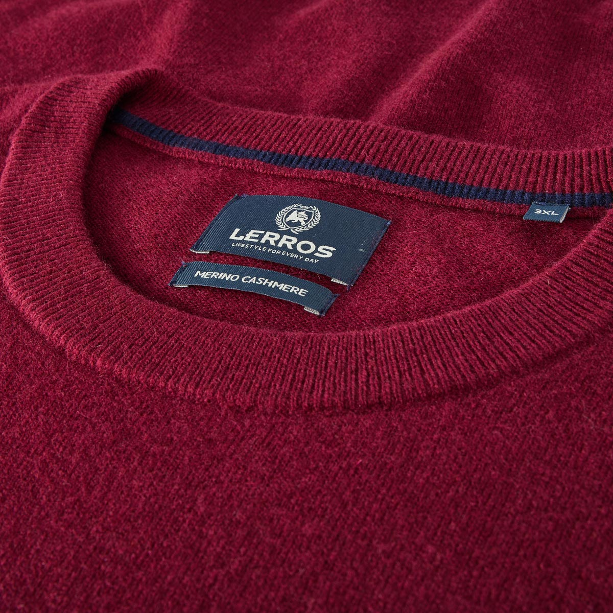 Lerros Strickpullover mit Kaschmir dunkelrot