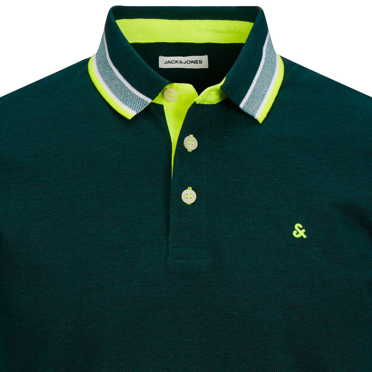 Jack&Jones Poloshirt mit Kontrastdetails grün
