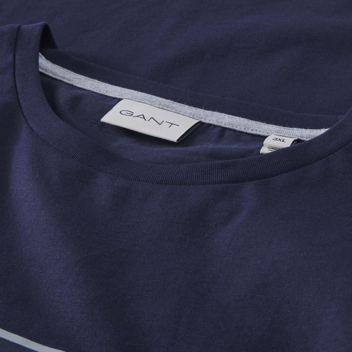 Gant T-Shirt mit Label-Print dunkelblau