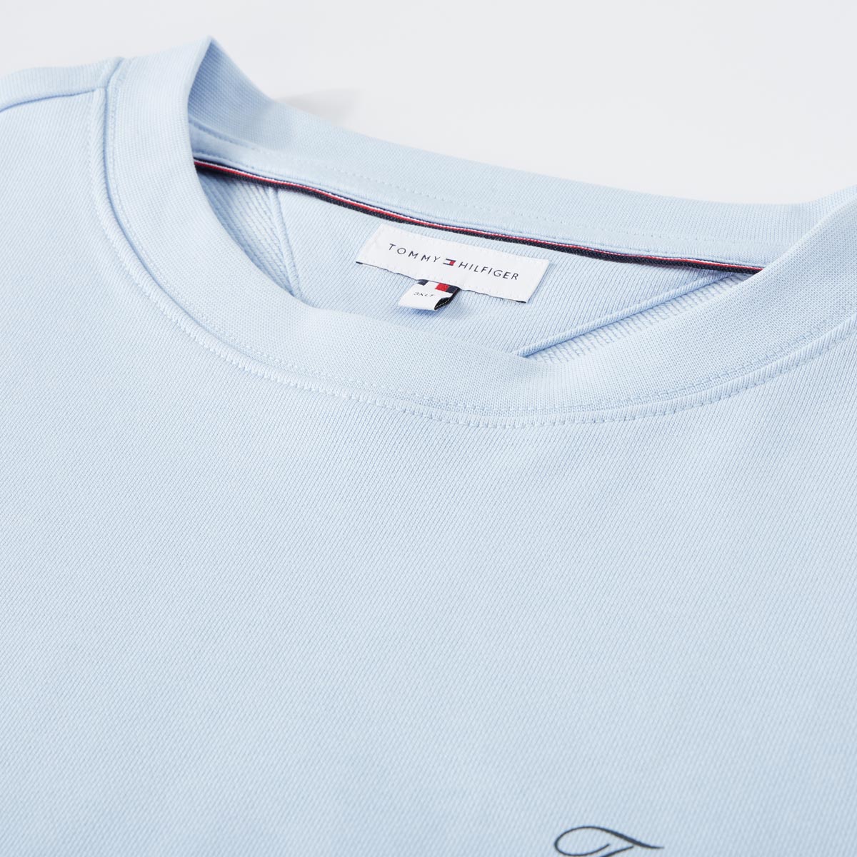 Tommy Hilfiger Sweatshirt mit Label-Print hellblau