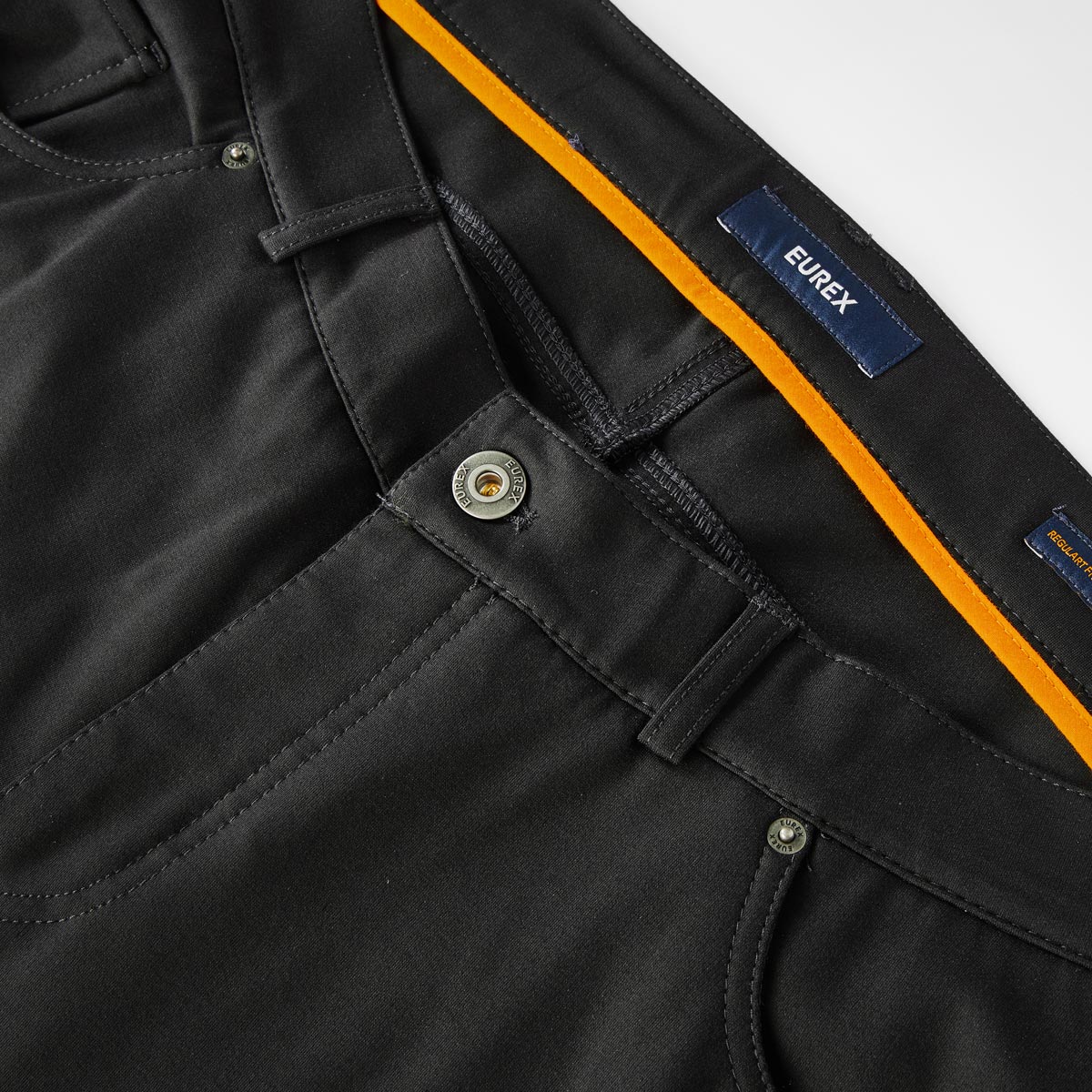 EUREX Five-Pocket-Hose „Luke“ mit Stretch, Regular Fit schwarz/schwarz