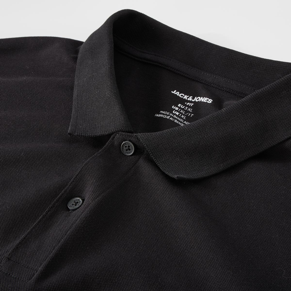 Jack&Jones Poloshirt mit Label-Print schwarz