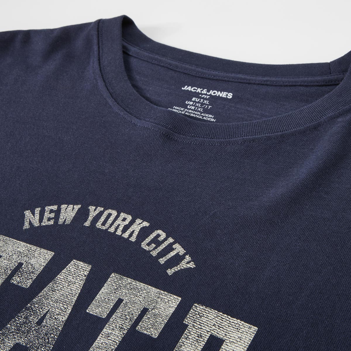 Jack&Jones T-Shirt mit Label-Print dunkelblau