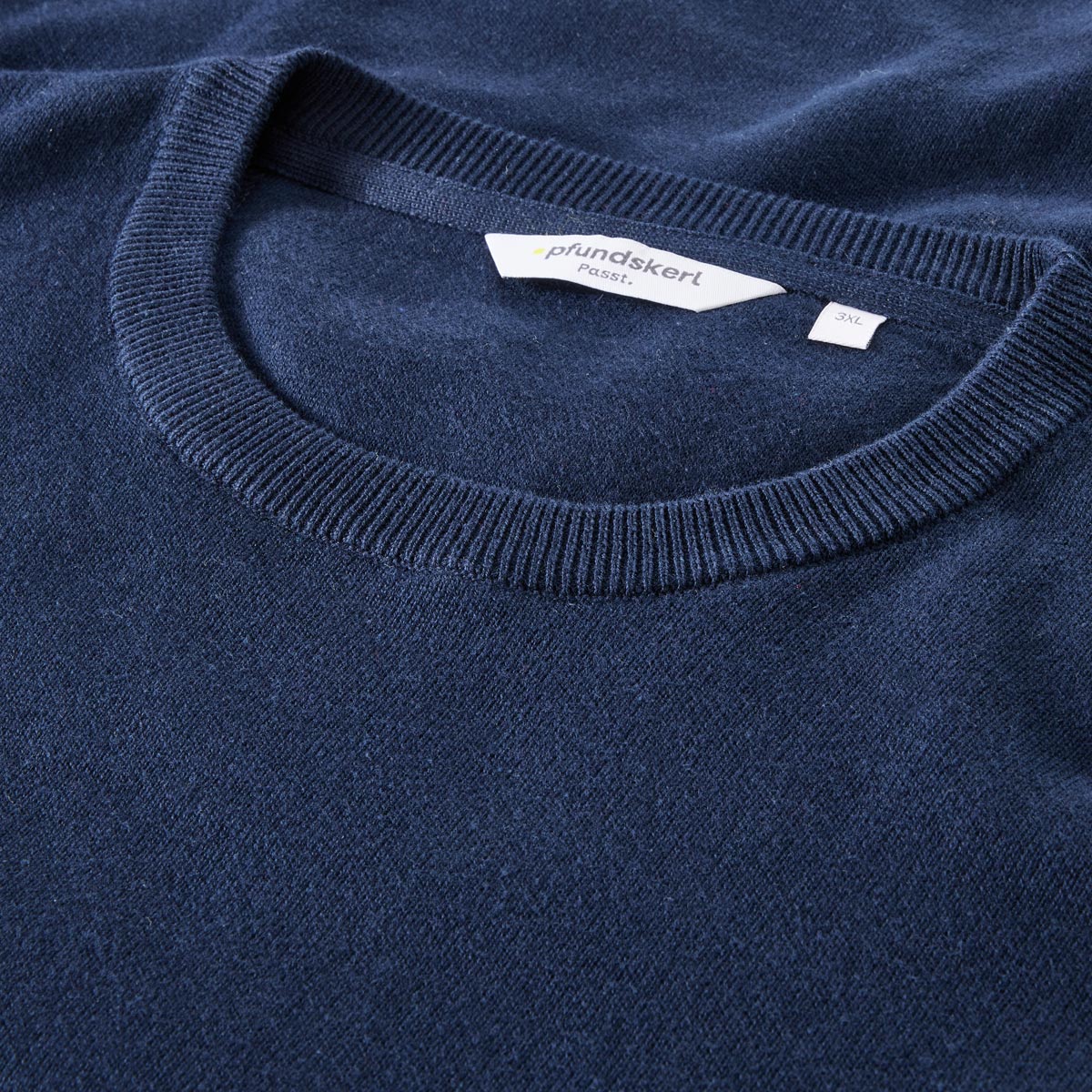 Pfundskerl Feinstrickpullover aus Baumwolle dunkelblau