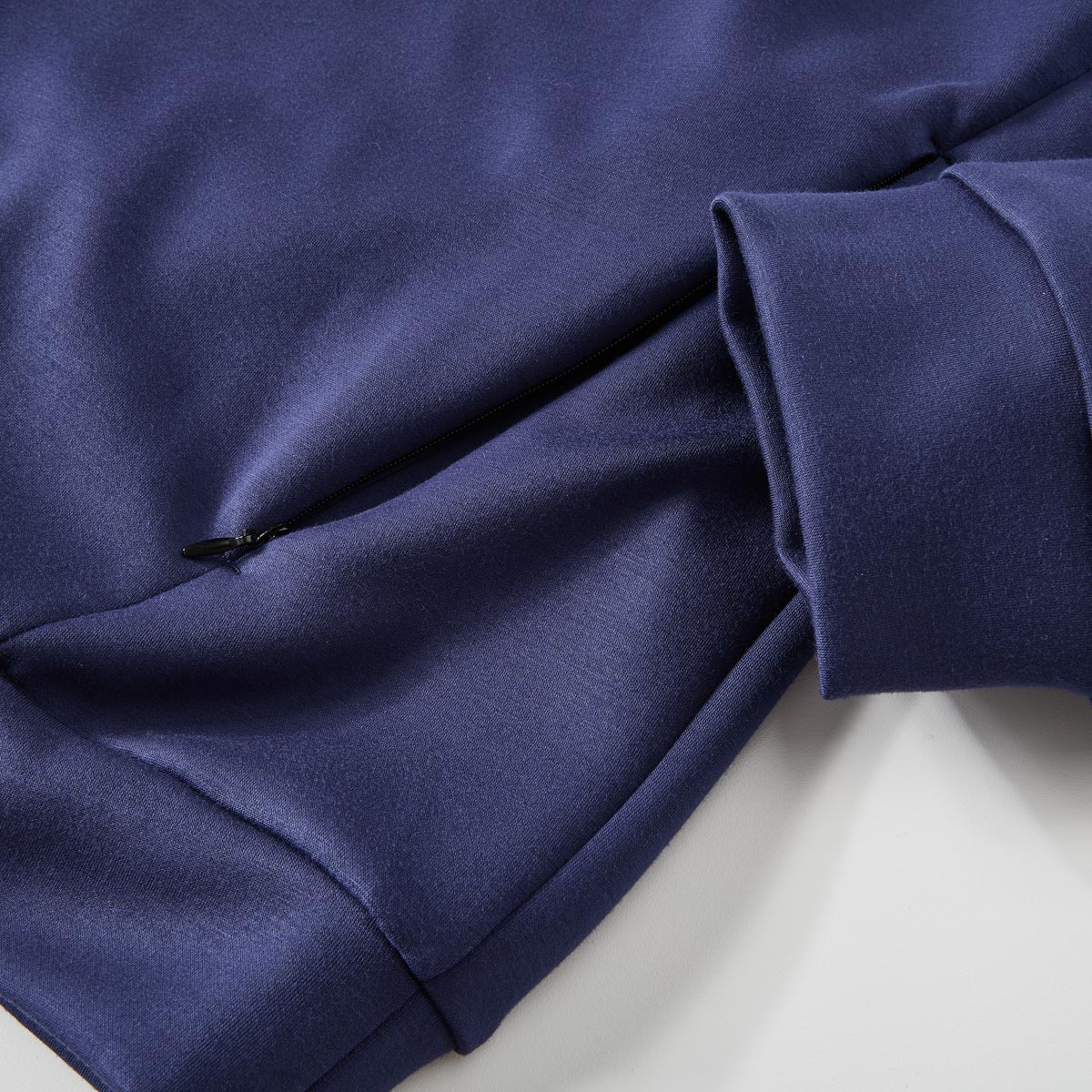 Pfundskerl Sweatshirt mit Troyerkragen mittelblau