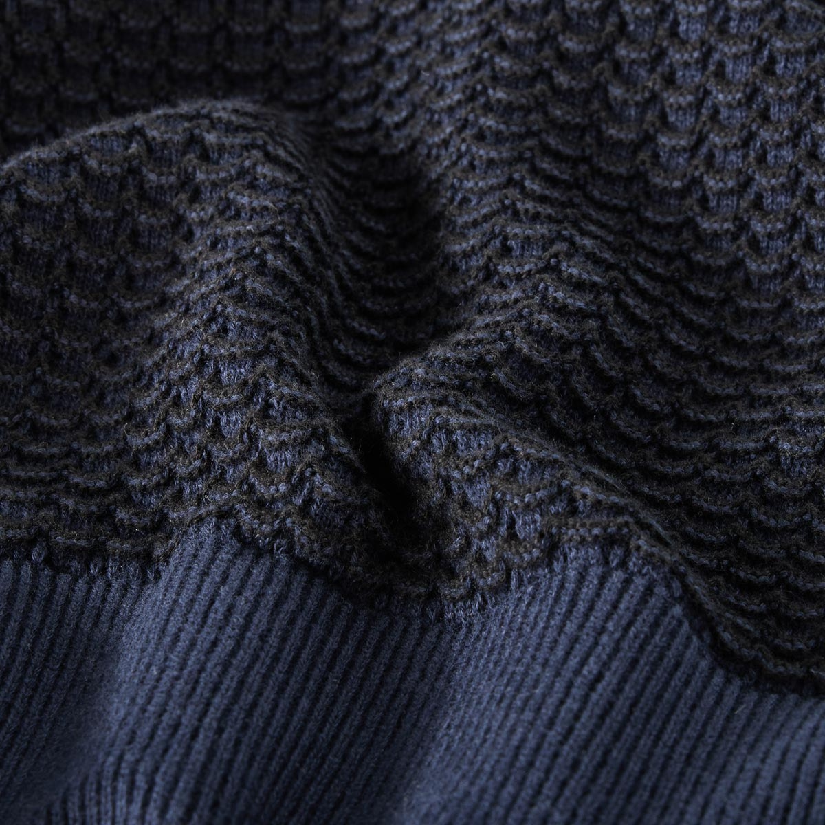 Jack&Jones Strick-Poloshirt aus Biobaumwolle blau