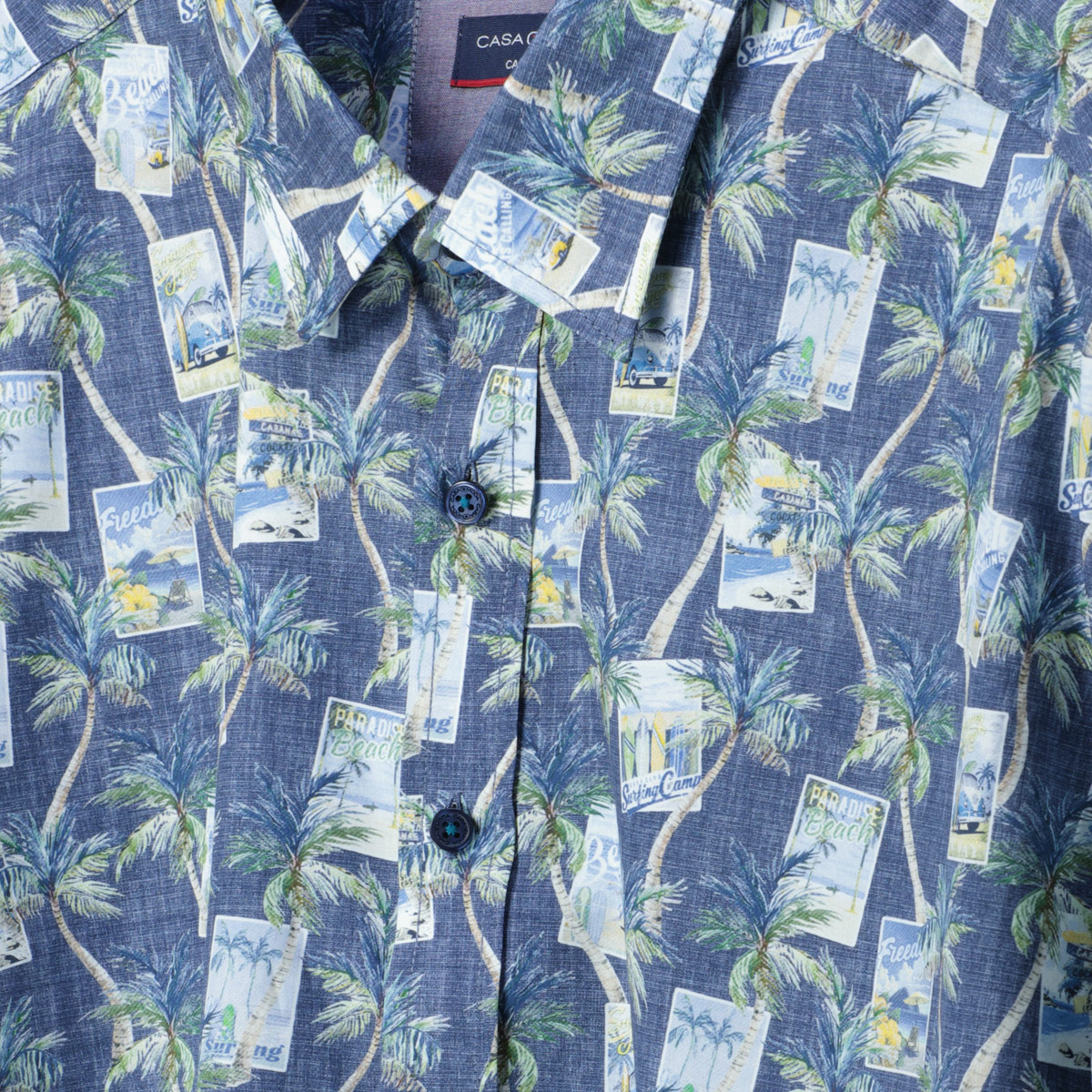 CASA MODA Freizeithemd mit Allover-Print grün